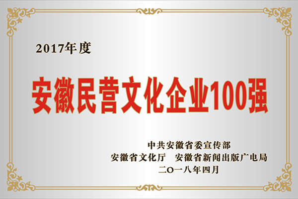 安徽民營文化企業(yè)100強