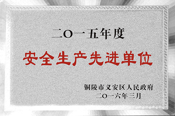 2015年度安全生產(chǎn)先進(jìn)單位